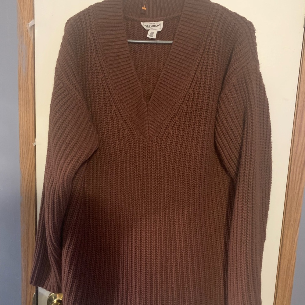 For The Republic Chocolate Knit Sweater